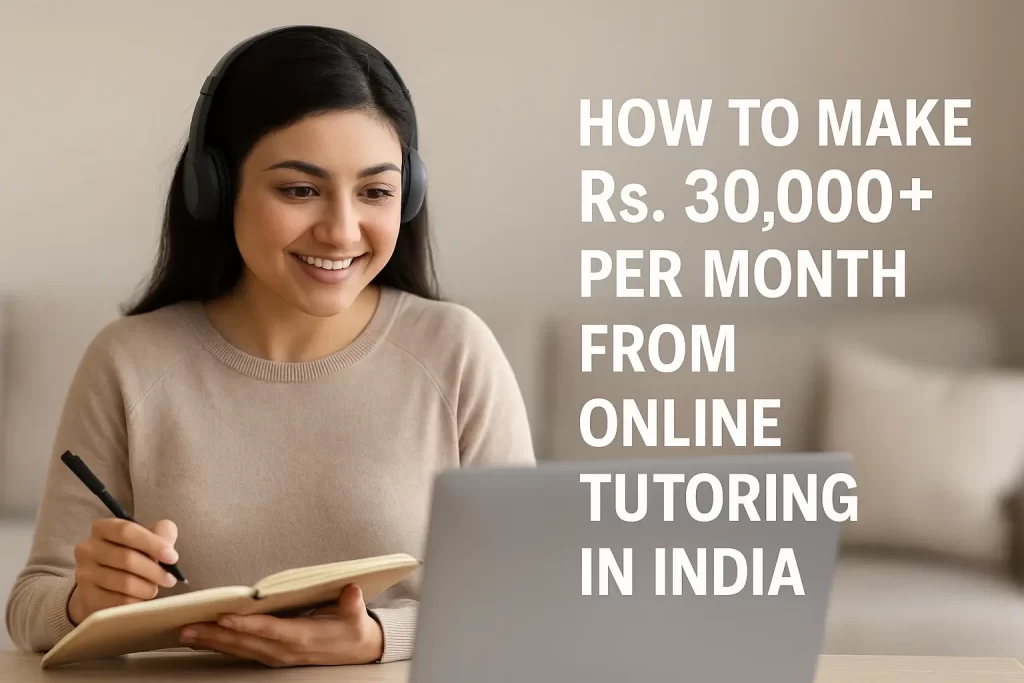 online tutoring india, earn money teaching online, become online tutor, tutoring jobs from home, online classes income, side income india, tutor apps india, online tuition platforms